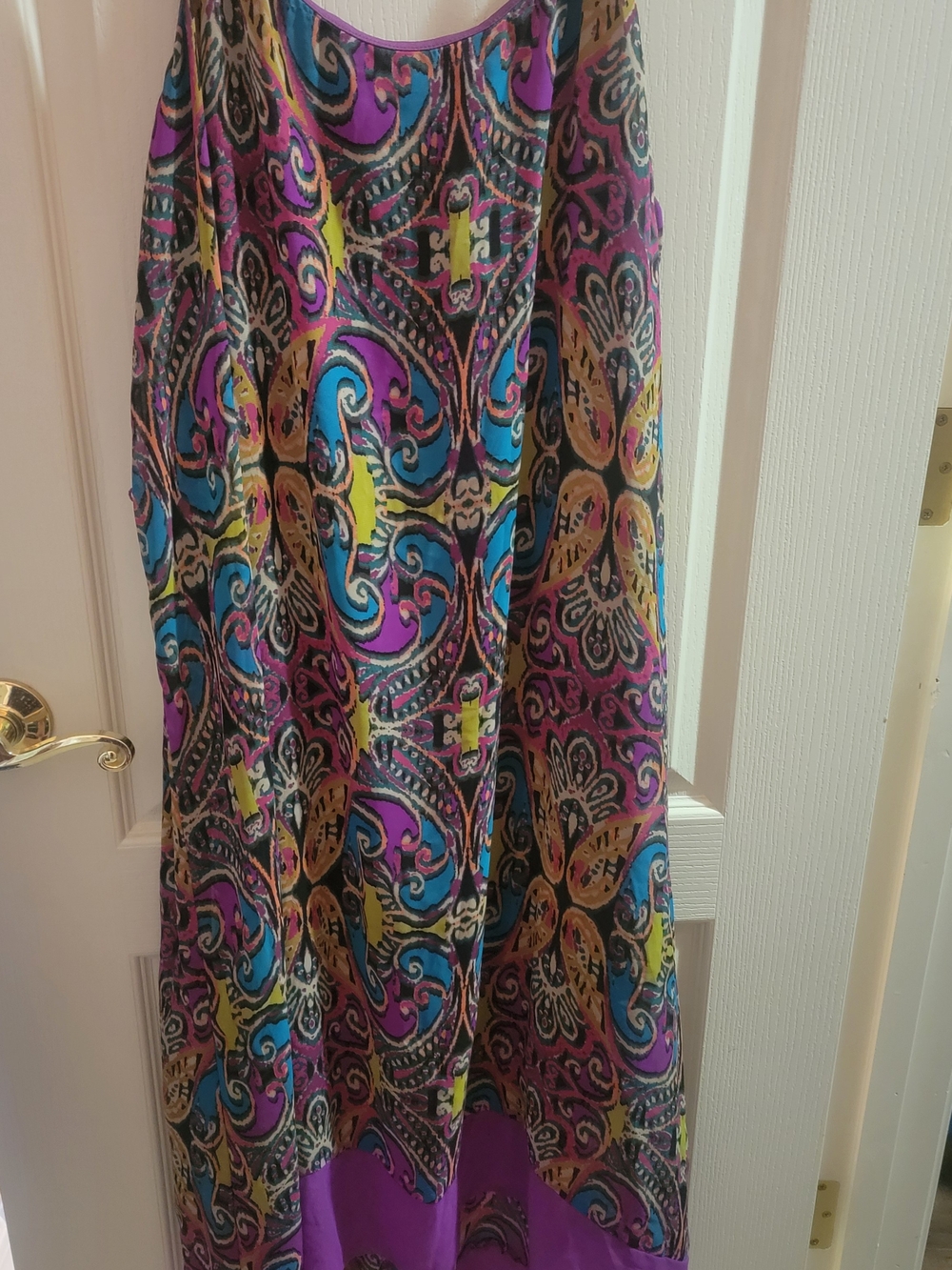 Colorful Boho Maxi Dress with Paisley Print